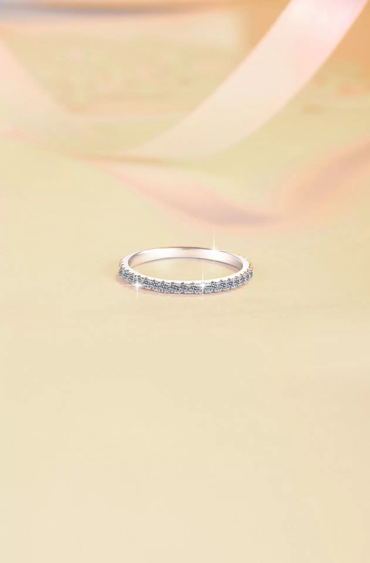 925 Sterling Silver Ring with D Color Moissanite - 图片 4