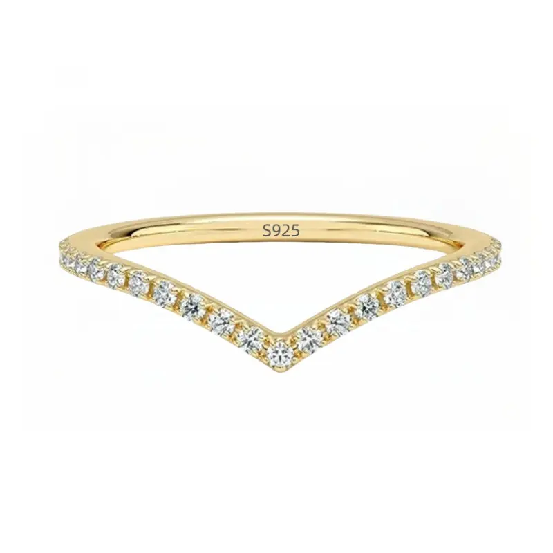 925 Sterling Silver Ring with D Color Moissanite - 图片 6