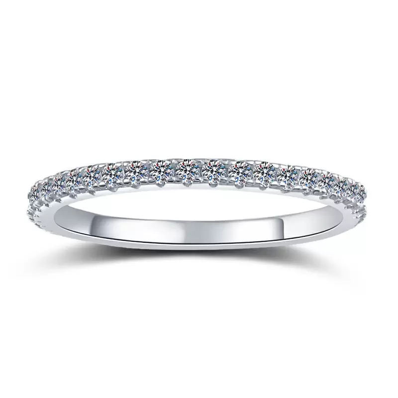 925 Sterling Silver Ring with D Color Moissanite - 图片 7