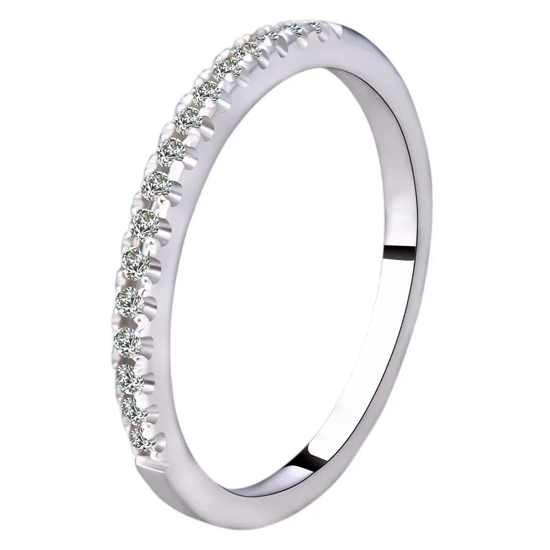 925 Sterling Silver Ring with D Color Moissanite - 图片 9